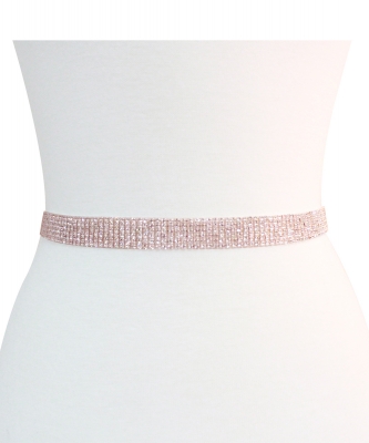 Six Line Rhinestone Wedding Belt BT339106 ROSEGOLD CL